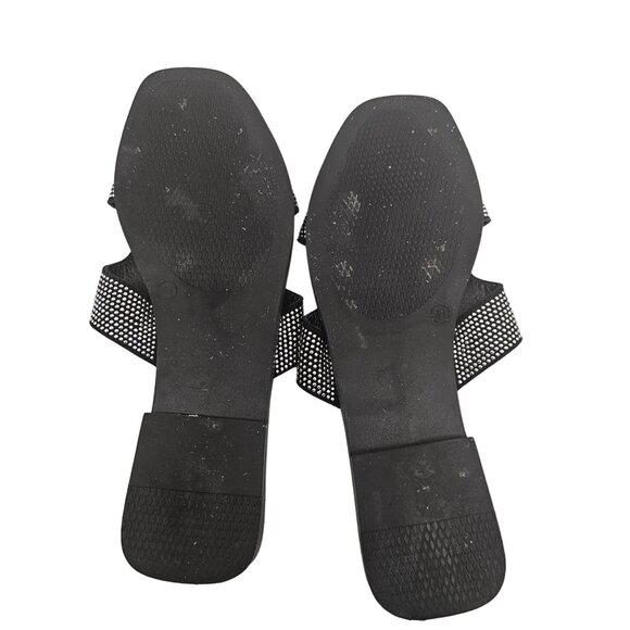 Browns Women's Rhinestone Embellished Slip-On Sandals Size 41 Made In Italy - Picture 5 of 7